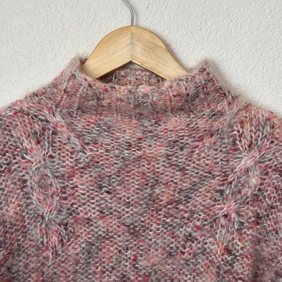 Frost Sweater Womens Size M/L  Mohair Blend Mock Neck Pullover Cropped  90s - Picture 4 of 13